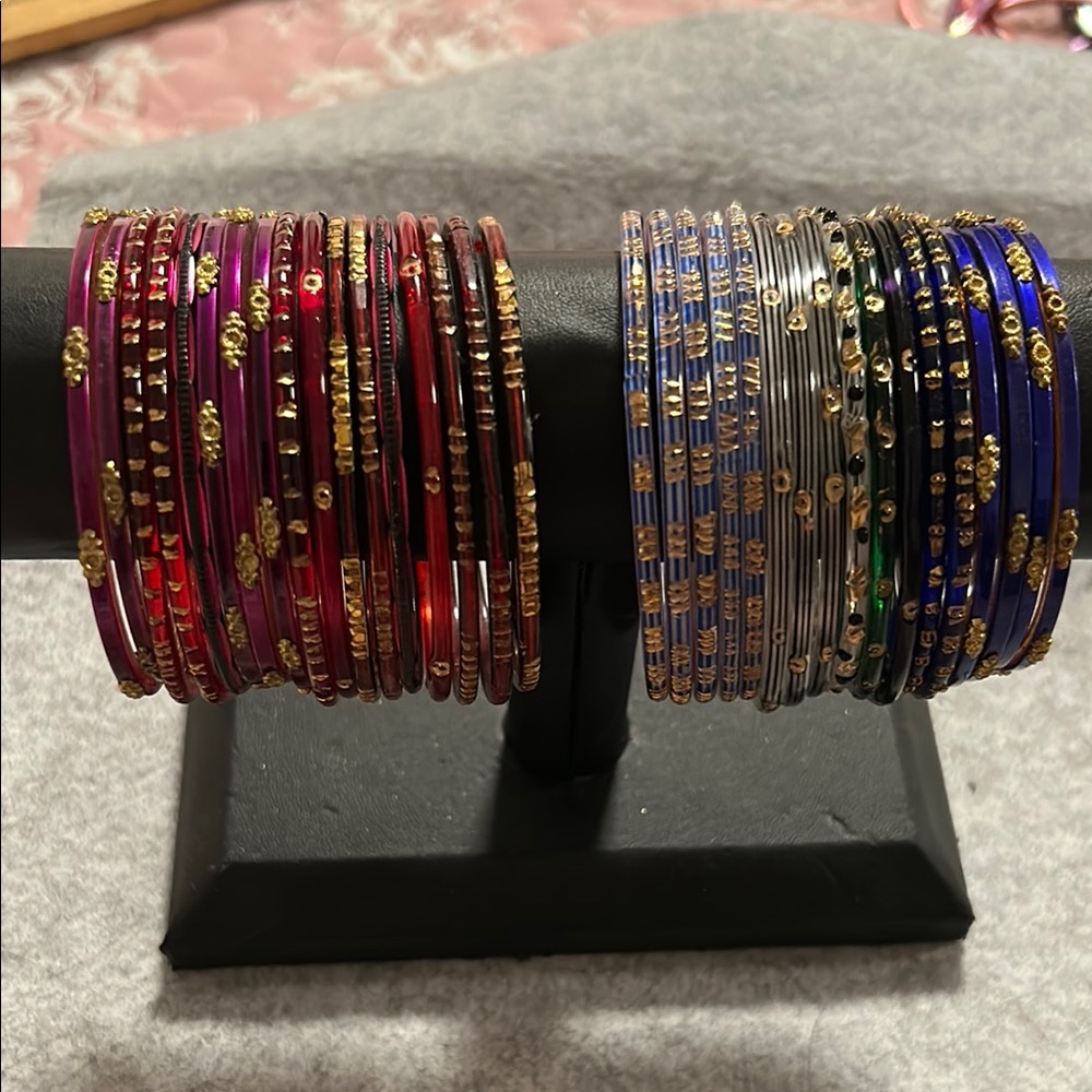 Glass Bangle Bracelets